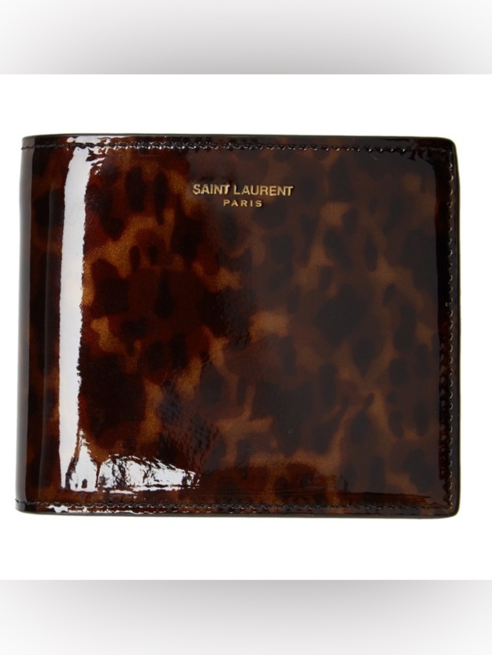 YSL Brown Tortoiseshell Wallet In 2568 Tortbr